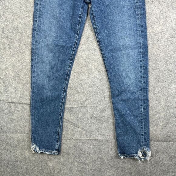 AGOLDE DENIM Toni Slim Ankle Jeans Stratosphere A133F 3002 Distressed Sz 24 - Picture 3 of 12